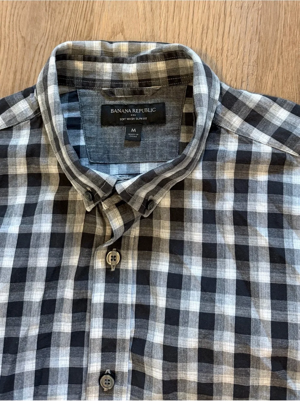 Banana Republic Slim Fit Plaid Button Down Shirt Men’s Medium